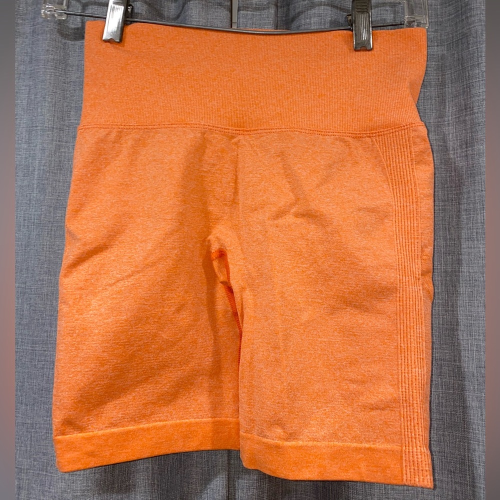 SHEIN Orange Biker Shorts